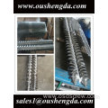 Parallel twin screw barrel for pvc feed extruder